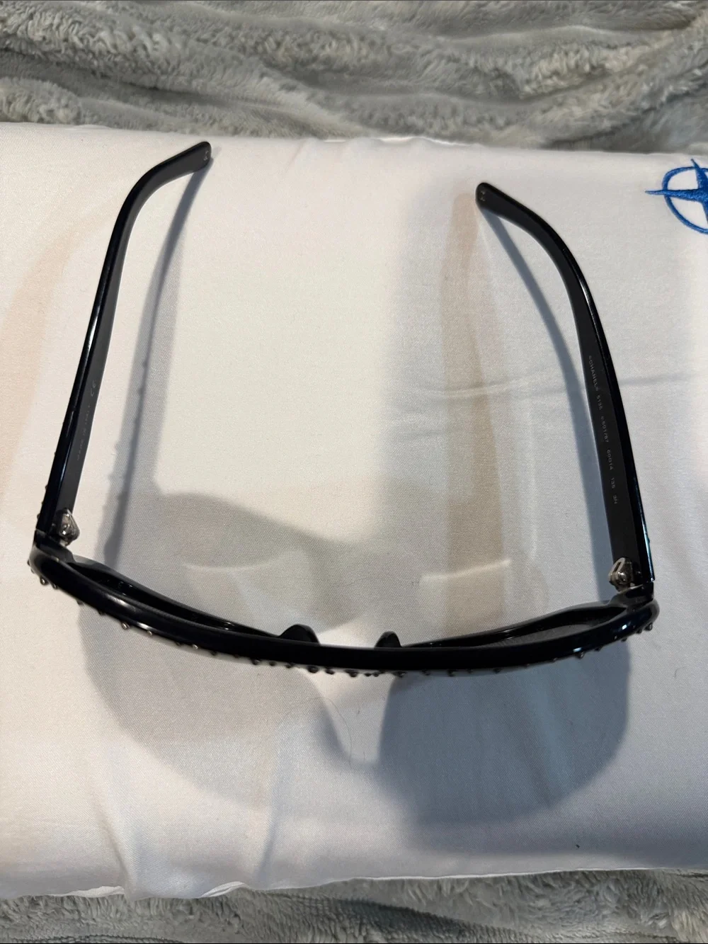 Pre owned-Vintage Chanel Studded Shield/Aviator Sunglasses